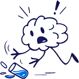 Mascot reacting to a mistake